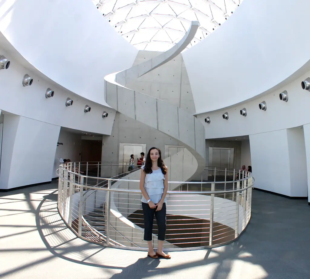 The Dalí Museum view of staircase from second floor