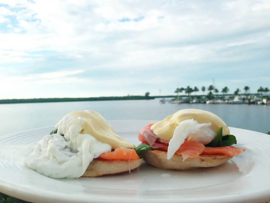 eggs benedict waterfront dinning CApe Coral Westin
