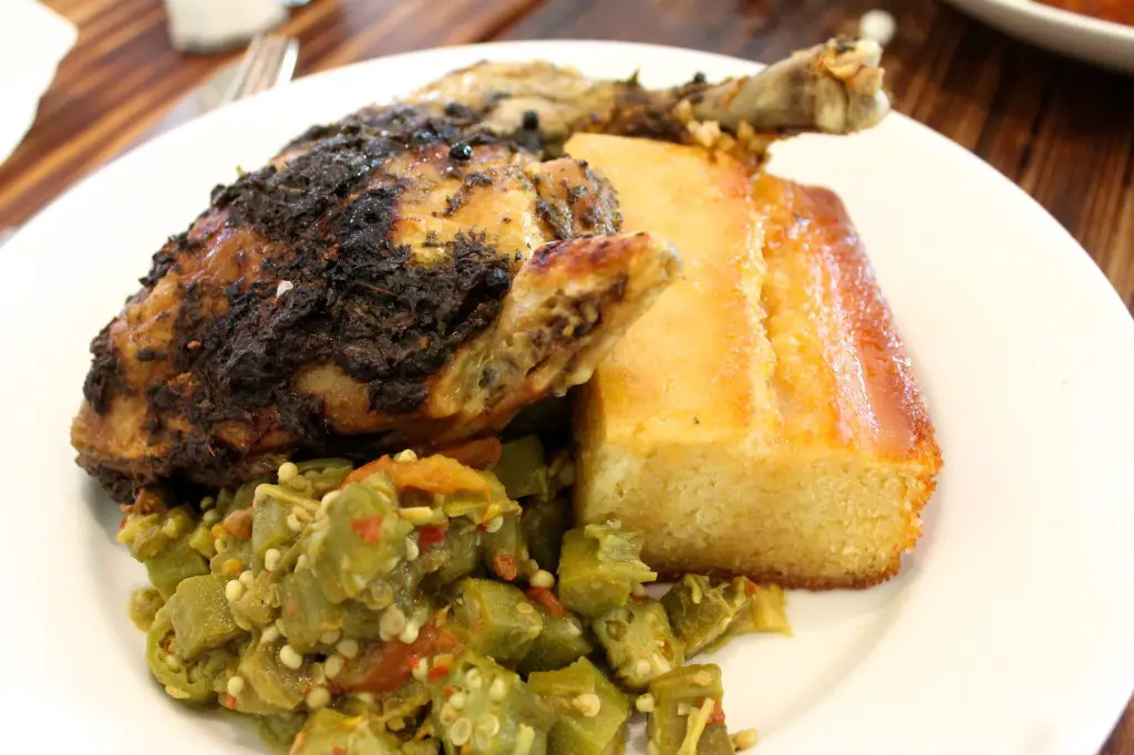Roasted chicken with caramel and sea salt at Southern Charm Kitchen
