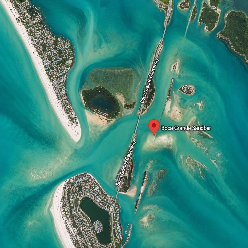 Boca Grande Sandbar map